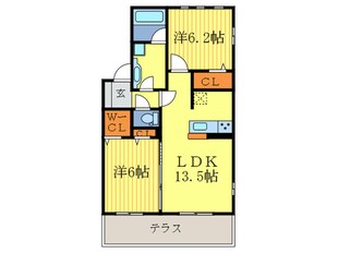 コンフォール南川上の物件間取画像